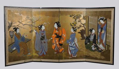 Japon. Période Meïji Paravent  