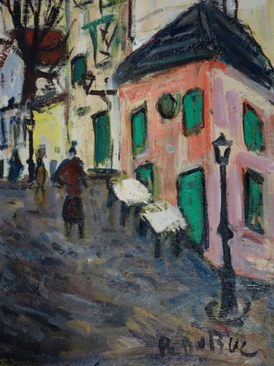 Roland DUBUC : Le vieux Montmartre, Rue des Saules - Huile sur toile Signée 2