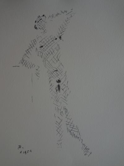 Jean COCTEAU: Actor on stage - Original signed lithograph 2