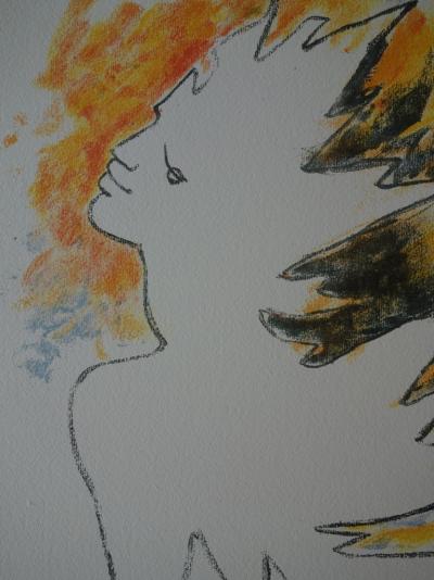 Jean COCTEAU : Homme flamboyant - Lithographie originale 2