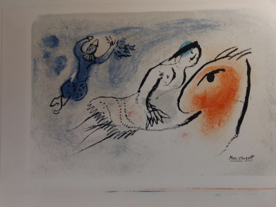 Marc CHAGALL - Carte de voeux pour Aimé Maeght, 1960 - Lithographie originale 2