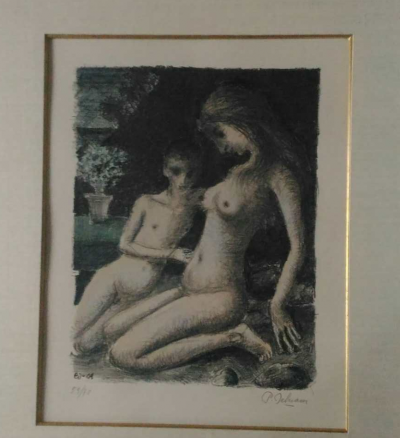 Paul Delvaux  - Azalée bleue, 1969 - Lithographie originale signée au crayon 2