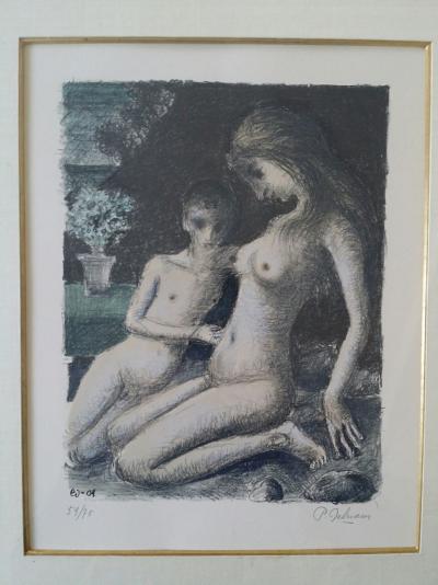 Paul Delvaux  - Azalée bleue, 1969 - Lithographie originale signée au crayon 2