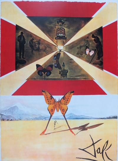 Salvador DALI : Roussillon - Lithographie originale signée, SNCF Grand Modèle 2