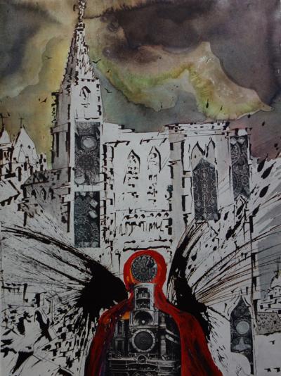 Salvador DALI : Alsace - Lithographie originale signée SNCF, Suite Papillon 2