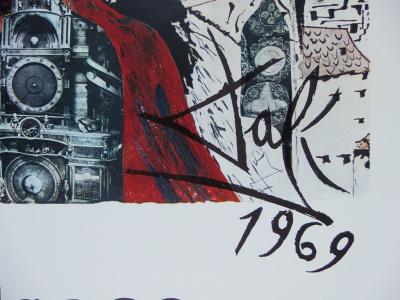 Salvador DALI : Alsace - Lithographie originale signée, SNCF Grand Modèle 2