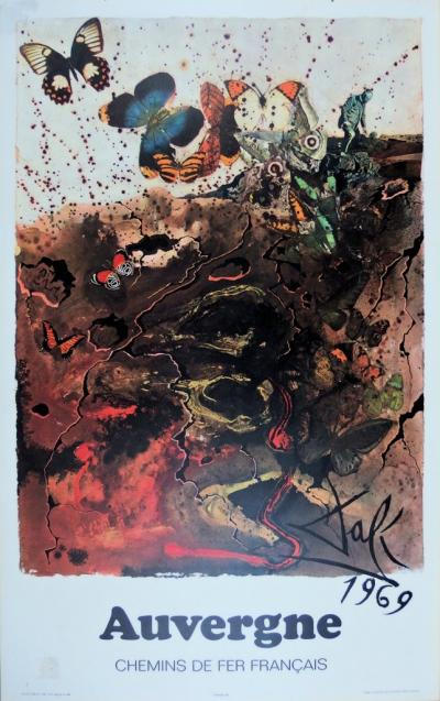 Salvador DALI : Auvergne - SNCF (Grand modèle) - Lithographie originale signée 2