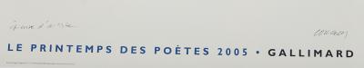 Pierre SOULAGES (d’après) - Le printemps des poètes - Lithographie signée 2