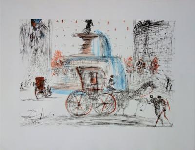 Salvador DALI (d’après) : New-York City : PLAZA - Lithographie signée # RIVES # RARE 2