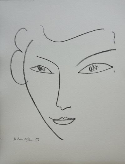 Henri MATISSE : Visage souriant - Lithographie signée 2