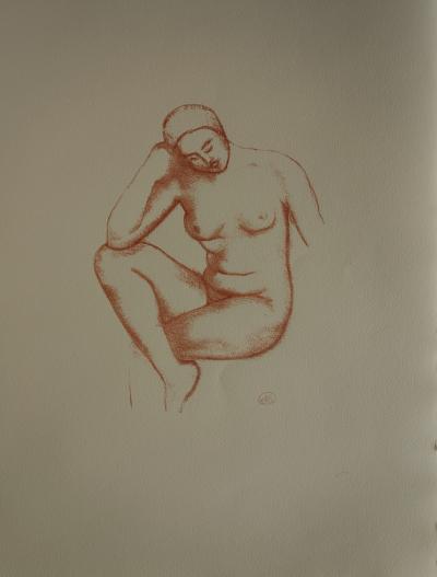 Aristide MAILLOL (d’après) : Nu assis - Lithographie signée 2