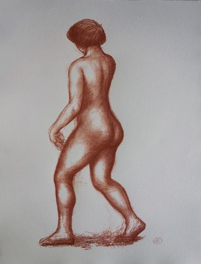 Aristide MAILLOL : Nu marchant - Lithographie signée 2