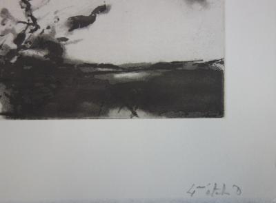 Zao Wou-Ki - O grâce trop prodigue, Gravure originale à l’aquatinte 2