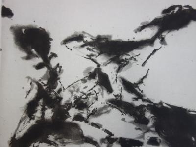 ZAO  Wou-Ki - When I listen to the clock, original engraving in aquatint 2