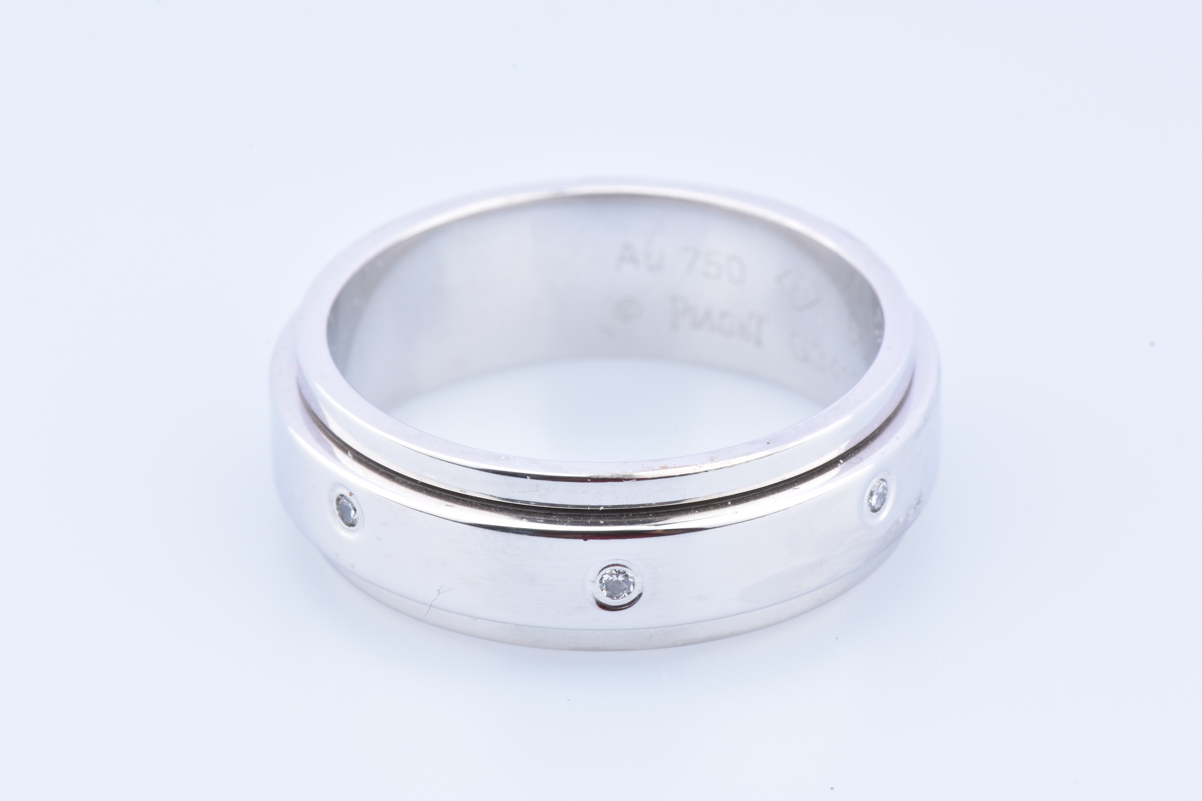 Bague Enfant Or Blanc 9 Carats Avec 3 Zircones - Taille Ajustable, Neuve Avec étiquettes