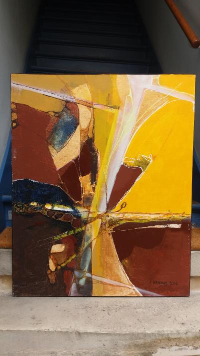 Jacques GRANGE - Entre moissons et labours, 2016 - Peinture acrylique 2