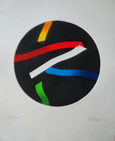 Bertrand DORNY : Composition annulaire, aquatinte originale signée 2