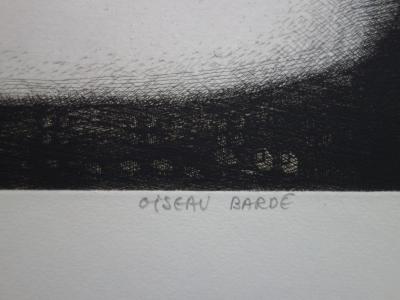 Jacques RAMONDOT : Oiseau bardé, Gravure originale signée 2
