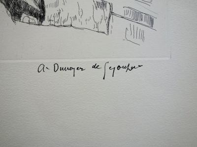 André DUNOYER de SEGONZAC : L’étal du boucher - Gravure originale signée 2