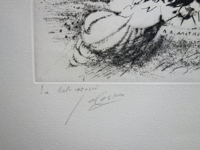 Germaine de COSTER : La bête noire - Gravure originale signée et numérotée 2