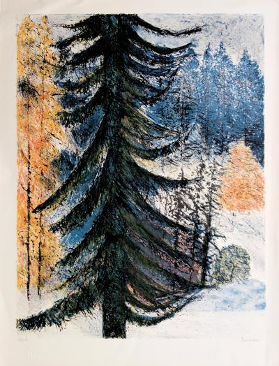 Guy BARDONE - Le sapin, LIthographie originale signée 2