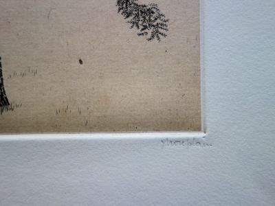 Jacques HOUPLAIN : L’Acacia - Gravure originale signée 2