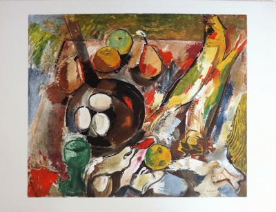 Charles DUFRESNE : Table de cuisine - Lithographie signée 2