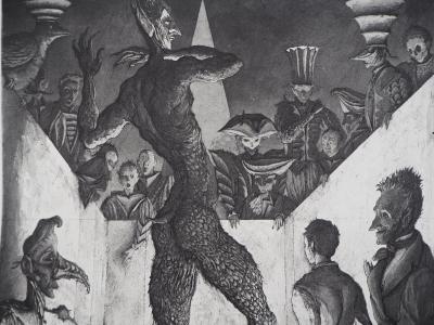 Erik DESMAZIERES : La danse du diable, 1992 - Gravure originale signée 2