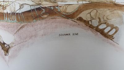 Jacques GRANGE  - Paysage 3, 2016 - Acrylique sur papier 2
