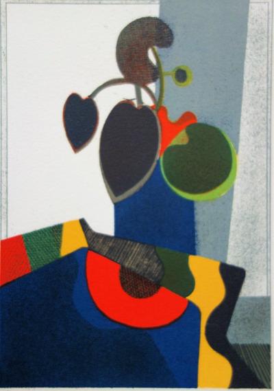 André MINAUX - Nature morte, lithographie originale 2