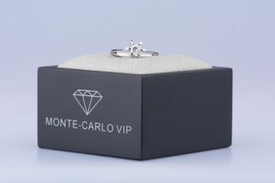 Bague solitaire 6 griffes en or blanc 18 ct 1 diamant env. 0.25 ct 2