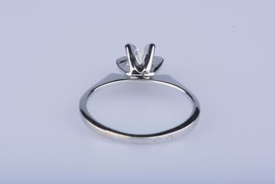 Bague solitaire 6 griffes en or blanc 18 ct 1 diamant env. 0.25 ct 2