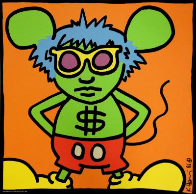Keith HARING (d’après) : Andy Mouse - lithographie signée 2