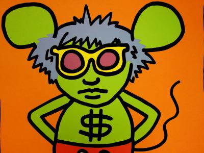 Keith HARING (d’après) : Andy Mouse - Sérigraphie signée 2