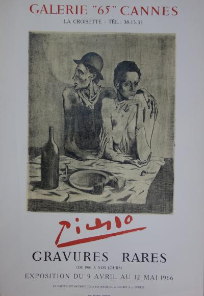 Pablo PICASSO (d’après)  Le Repas Frugal - lithographie 2