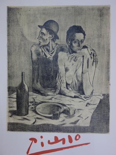 Pablo PICASSO (d’après)  Le Repas Frugal - lithographie 2