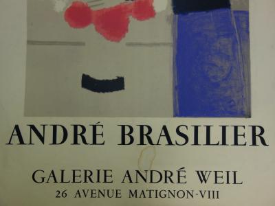 André BRASILIER : Une jeune femme au bouquet de fleurs et Nature morte - lithographie 2