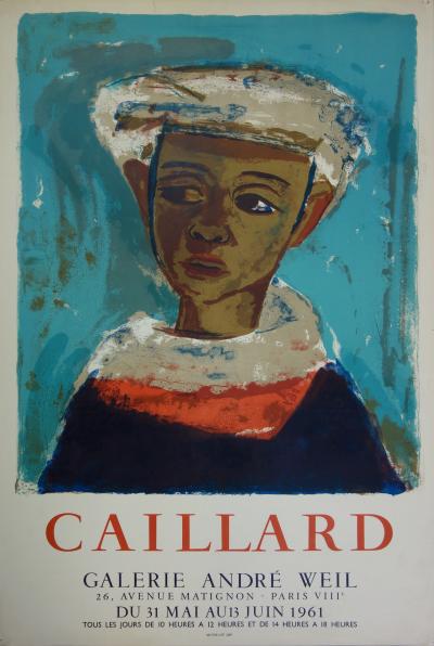 Christian CAILLARD : Jeune garçon au bonnet - lithographie 2