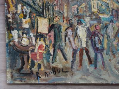 Roland DUBUC - La Brocante à Paris - Huile sur toile Signée 2