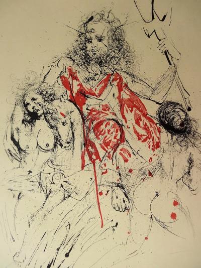Salvador Dalí (d’après) : Neptune - Lithographie, 1963 2