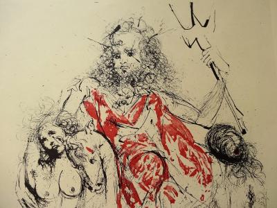 Salvador Dalí (d’après) : Neptune - Lithographie, 1963 2