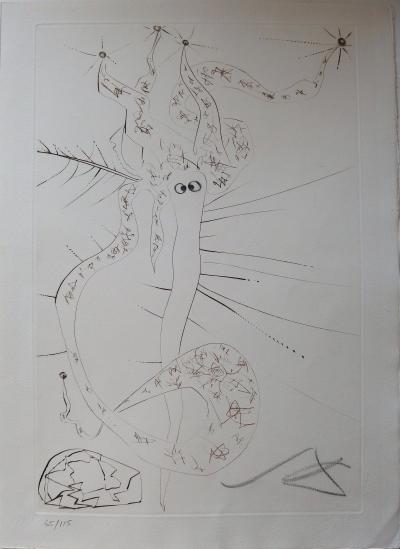 Salvador DALI : Tristan fou - Gravure originale Signée 2