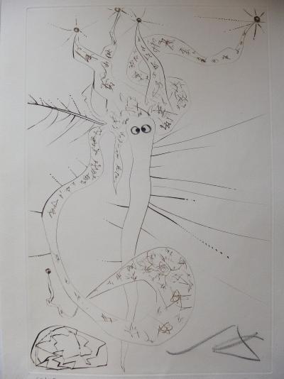 Salvador DALI : Tristan fou - Gravure originale Signée 2