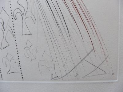 Salvador DALI : Les chevaliers du roi Arthur - Gravure originale Signée 2