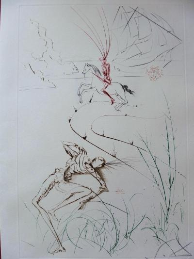Salvador Dali - The Last Fight of Tristan, original signed engraving 2