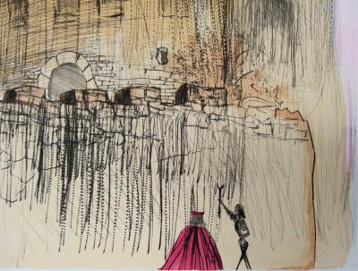 Salvador DALI: The Castle of Gala - Original signed etching 2