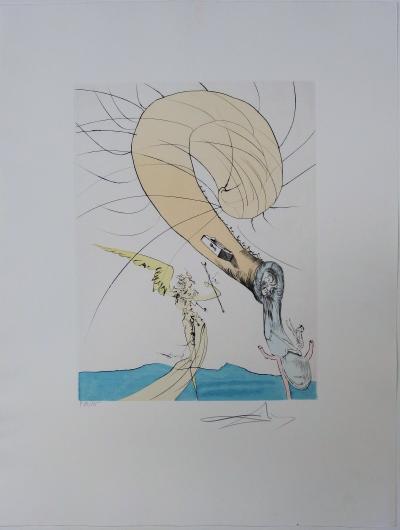 Salvador DALI : Psychanalyse, Freud à la Tête d’Escargot - Gravure originale signée 2