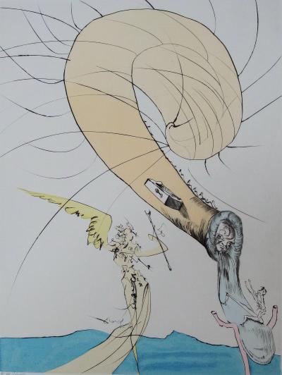 Salvador DALI : Psychanalyse, Freud à la Tête d’Escargot - Gravure originale signée 2