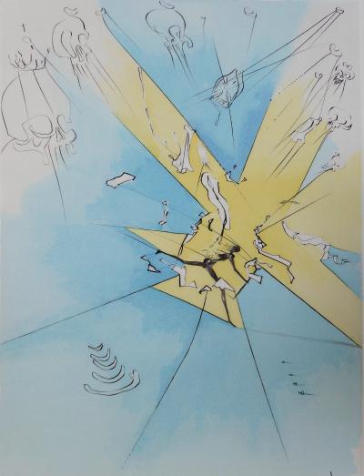 Salvador DALI : Une Entrée Fracassante aux USA - Gravure originale signée 2