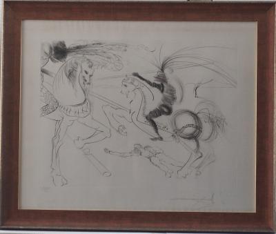 Salvador DALI : La Déroute de San Romano - Gravure originale Signée 2